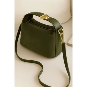 Dez Store Lüks Süet Deri Detaylı Altın Aksesuarlı Omuz ve Çapraz Çanta