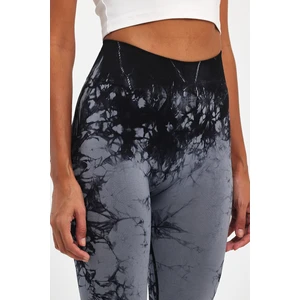 Spor Tayt Batik Desenli Dikişsiz Esnek ve Toparlayıcı Push Up Kadın Tayt