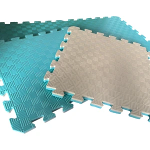 Elga Tatami 50X50X2,6 cm Su Yeşili - Bej Yer Minderi (Puzzle Mat)