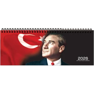 Keskin Color Keskin 2026-AJ-65 12*33,5 Spr.haftalık Masa Ajandası-Atatürk