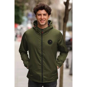 İçi Astarlı Su ve Rüzgar Geçirmez Erkek Cepli Yağmurluk