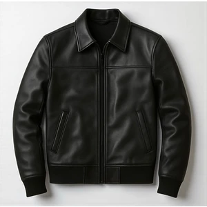 Premium Slim Fit Polo Yaka Deri Ceket