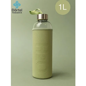 H2O Deri Kılıflı Cam Matara 1000 ml