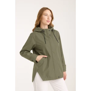 Kadın Rahat Kesim Kapüşonlu Trençkot