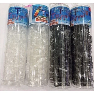 4 Tüp Ince Lastik Toka 2 Kutu Şeffaf 2 Kutu Siyah Saç Örgü Lastiği