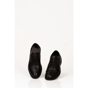 Ortopedik Tabanl? Siyah Deri Ayakkab? - Gün Boyu Rahatl?k,kusursuz Tarz ??kl?k Konfor Tek Modelde