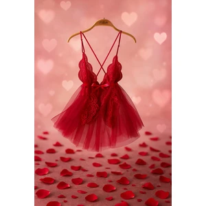 Amora Fancy Clothing Amora Kadın Kırmızı Gecelik