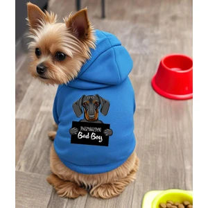 Petite Pati Wanted Siyah Baskili Ici Polarli Köpek Kıyafeti Sweatshirt