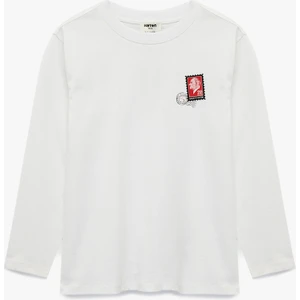 Uzun Kollu Bisiklet Yaka Atatürk Baskılı Pamuklu Tişört