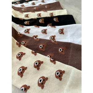 Sky Socks 4'lü Teddy Bear Ayıcıklı Set Unisex Kokulu Soket Çorap