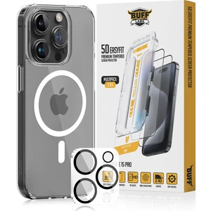 Buff Labs Buff iPhone 15 Pro Avantaj Paket - Magsafe Kılıf + Ekran Koruyucu + Lens Koruyucu Glass