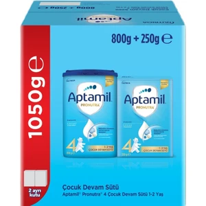 Nutrıcıa Aptamil Pronutra 800GR+250GR Toplam: 1050GR Devam Sütü No:4 (1 Yaş ve Üzeri) Avantaj Pk