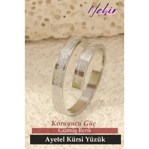 Nazardan Koruyan Ayetel Kürsi Yazılı Çelik Yüzük