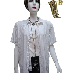 Tüm Kılıflara Uyumlu Gold Taşlı Telefon Boyun Askısı