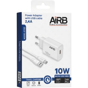Airb Mobil Şarj Cihazı Seti | 10W Güçlü Adaptör + Micro USB Kablo