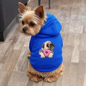 Petite Pati Donut Baskili Ici Polarli Köpek Kıyafeti Sweatshirt