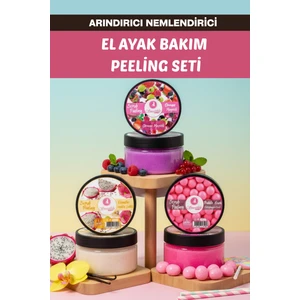 Orman Meyveli + Ekvator Vanilya Sütlü + Sakızlı El Ayak Bakım Peeling Seti 200ML x 3 Adet