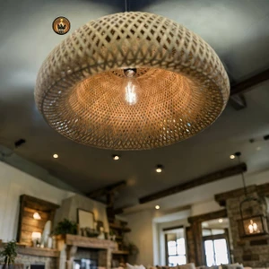 Rio Bambu Avize Çap: 40 CM Işığın Festivali ve Canlılığın Dansı