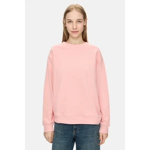 Sunnıva Pembe Bisiklet Yaka Nakışlı Loose Fit Kadın Sweatshirt