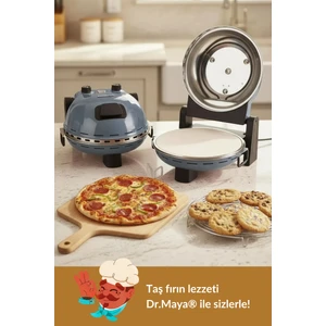 Dr.Maya® | Pro Plus Taş Fırın Pizza Makinesi - Antrasit