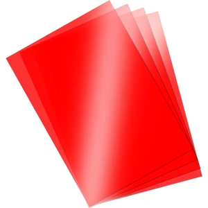Ümraniye Hobi Sanat Asetat Kağıdı Şeffaf 250 Mikron A4 5'li Kırmızı