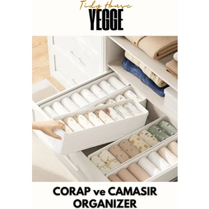 Çekmece ve Dolap Içi Düzenleyici, Raf Düzenleyici, Katlanabilir Çorap ve Çamaşır Organizer Kutu