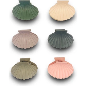 Deniz Kabuğu Model 6 Adet Büyük Boy 7 cm Mandal Toka