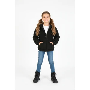 Kapüşonlu Kız Çocuk Pelüş Mont - 26K 6309