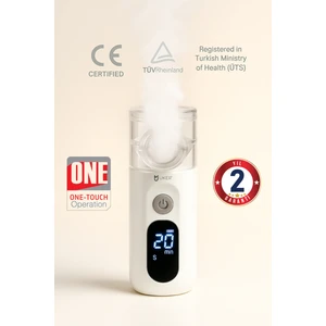 UKER Dijital Ekranlı Sessiz Mesh Nebulizer | CE & TÜV Onaylı, ÜTS Kayıtlı, Şarjlı, Çocuk ve Yetişkin Kullanımına Uygun