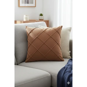 Leke Tutmaz Silinebilir Kapitoneli Kırlent Yastık Kılıfı