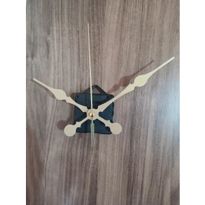 Cnr Shop Duvar Saati Mekanizması, 22 mm Şaft Sessiz Çalışır Akar Mekanizma Akrep-Yelkovan-Saniye-(Askılı)