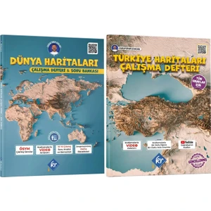 Kr Akademi Yayınları Coğrafyanın Kodları Türkiye ve Dünya Haritaları Çalışma Defteri ve Soru Bankası Seti (Tüm Sınavlar Için)