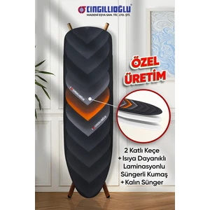 CB-106 I Love You Premium Çift Kat Keçe + Süngerli Isıya Dayanıklı Ütü Masası Kılıfı