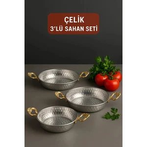 YUNUSOĞLU HOME Otantik 3'lü Çelik Omlet Set
