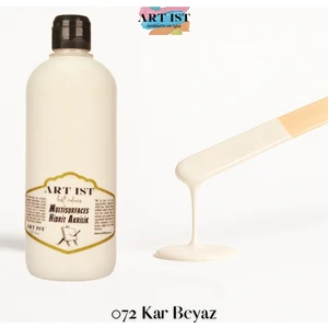 ART IST Multisurfaces Hibrit Akrilik Boyalar 500ML -  072 Kar Beyaz