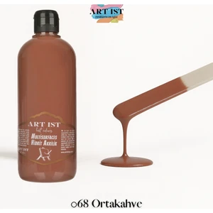 ART IST Multisurfaces Hibrit Akrilik Boyalar 500ML -  068 Orta Kahve