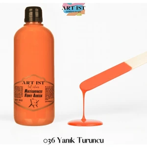 ART IST Multisurfaces Hibrit Akrilik Boyalar 500ML -  036 Yanık Turuncu