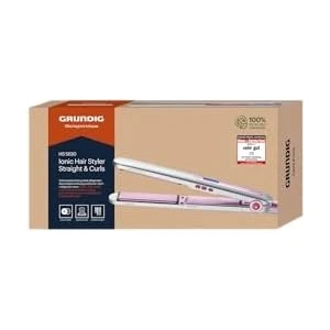 Mena Rise Grundig Hs 5630 Glamstyler Saç Düzleştirici, Iyonik Fonksiyonlu, LED Ekranlı Saç Şekillendirici, Hızlı Isınma, Pembe