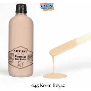 ART IST Multisurfaces Hibrit Akrilik Boyalar 500ML -  045 Krem Beyaz