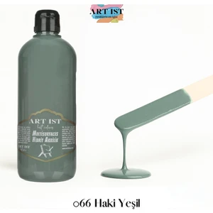 ART IST Multisurfaces Hibrit Akrilik Boyalar 500ML -  066 Haki Yeşil