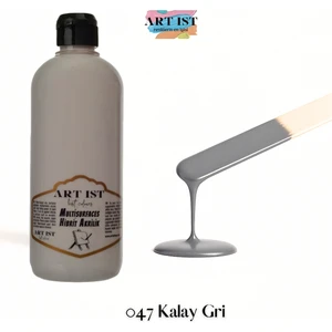 ART IST Multisurfaces Hibrit Akrilik Boyalar 500ML -  047 Kalay Gri