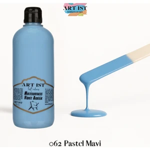 ART IST Multisurfaces Hibrit Akrilik Boyalar 500ML -  062 Pastel Mavi
