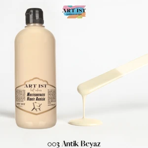 ART IST Multisurfaces Hibrit Akrilik Boyalar 500ML -  003 Antik Beyaz