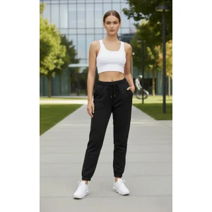 Kadın 3 Iplik Şardonlu %100 Pamuk Eşofman Altı - Yumuşak Dokulu Basic Jogger
