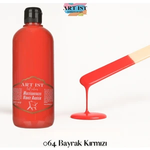 ART IST Multisurfaces Hibrit Akrilik Boyalar 500ML -  064 Bayrak Kırmızı