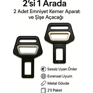 Tüm Araçlara Uyumlu Metal Emniyet Kemeri Aparatı (2 Adet)