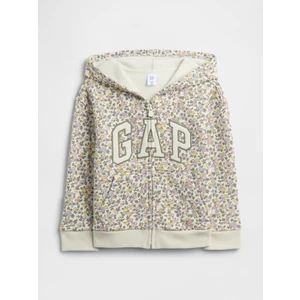 Kız Bebek Bej Gap Logo Fermuarlı Sweatshirt