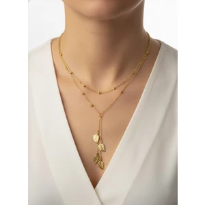 Düşen Yapraklar Altın Zincir Kolye