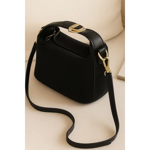 Dez Store Lüks Süet Deri Detaylı Altın Aksesuarlı Omuz ve Çapraz Çanta