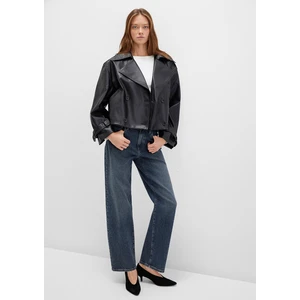 Siyah Suni Deri Ceket 1110709-900